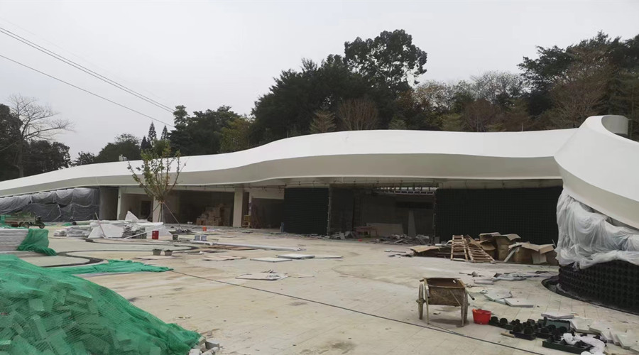 GRC直塑景观工程,广州白云山花园售票厅坚持只用饰纪上品