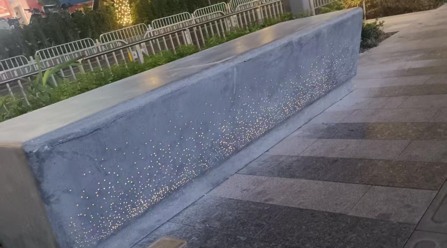深圳罗湖水贝GRC透光坐凳工程