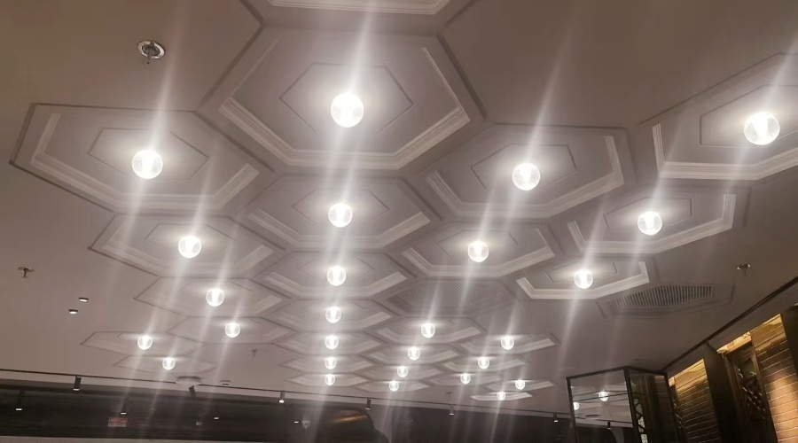 广州酒家GRG异形吊顶工程 广州酒家GRG异形吊顶工程