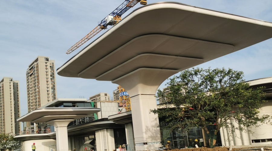 安徽合肥华盖售楼部UHPC曲面板工程