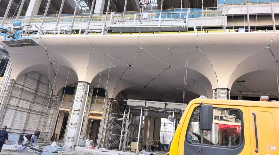 福建紫阳公馆水磨石UHPC柱子造型工程