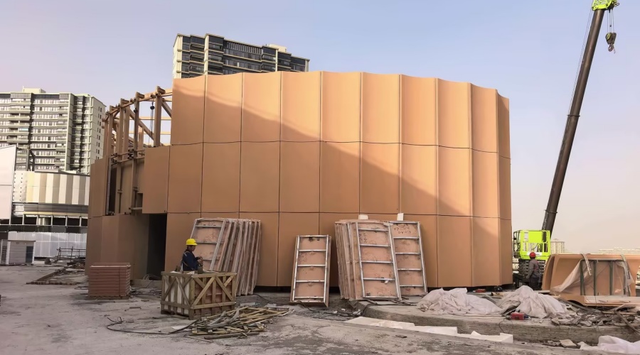 上海新嘉中心UHPC幕墙板工程