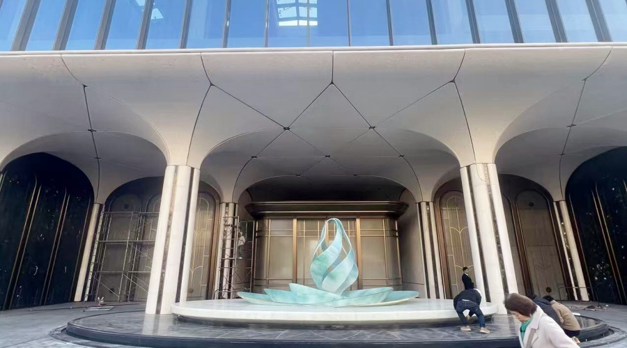 福建紫阳隐翠公馆UHPC门头柱子造型工程