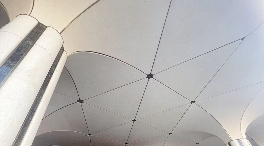 福建紫阳隐翠公馆UHPC门头柱子造型工程