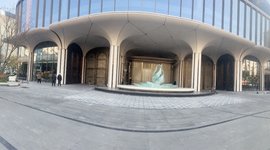 福建紫阳隐翠公馆UHPC门头柱子造型工程