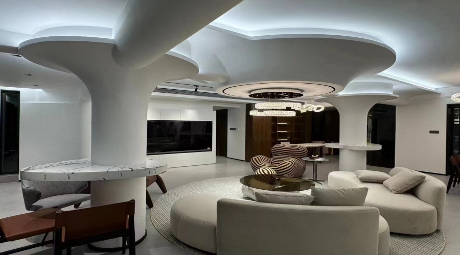 GRG构件安装现场