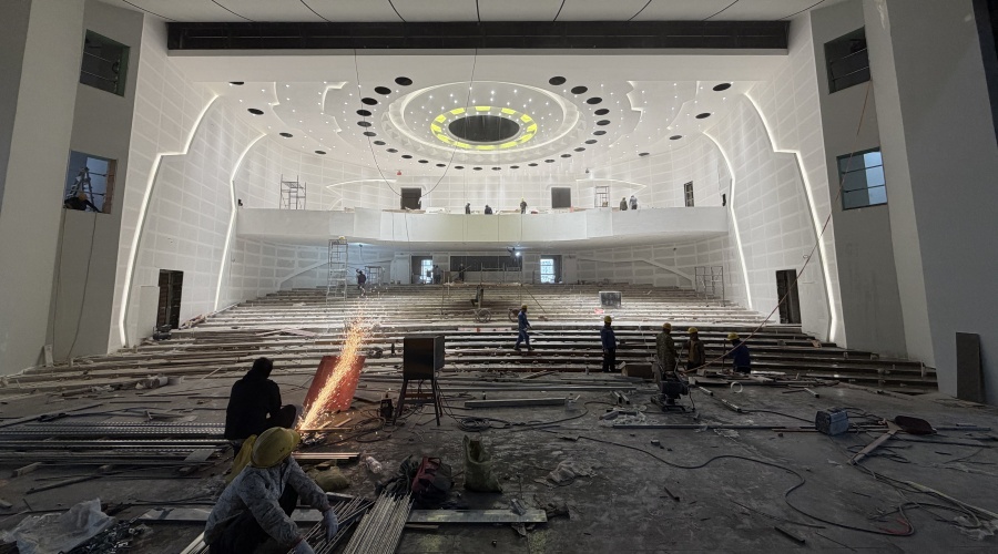 报告厅GRG吊顶墙面造型 报告厅GRG吊顶墙面造型