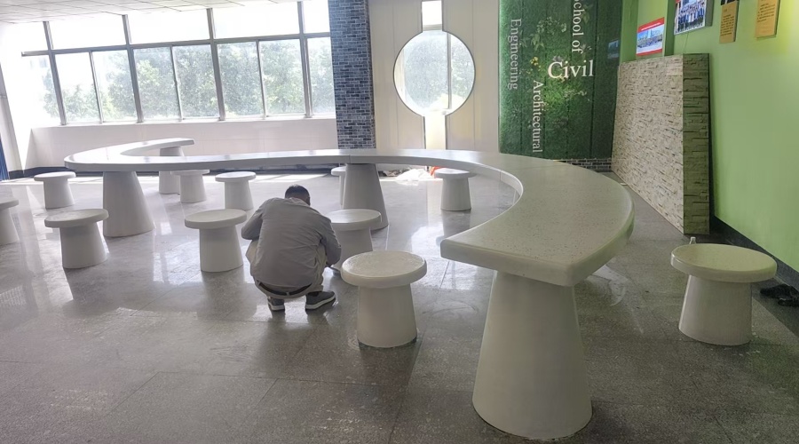 山东理工大学贝壳石UHPC休闲卡座