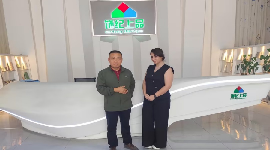 中东客户实地考察饰纪上品UHPC工厂